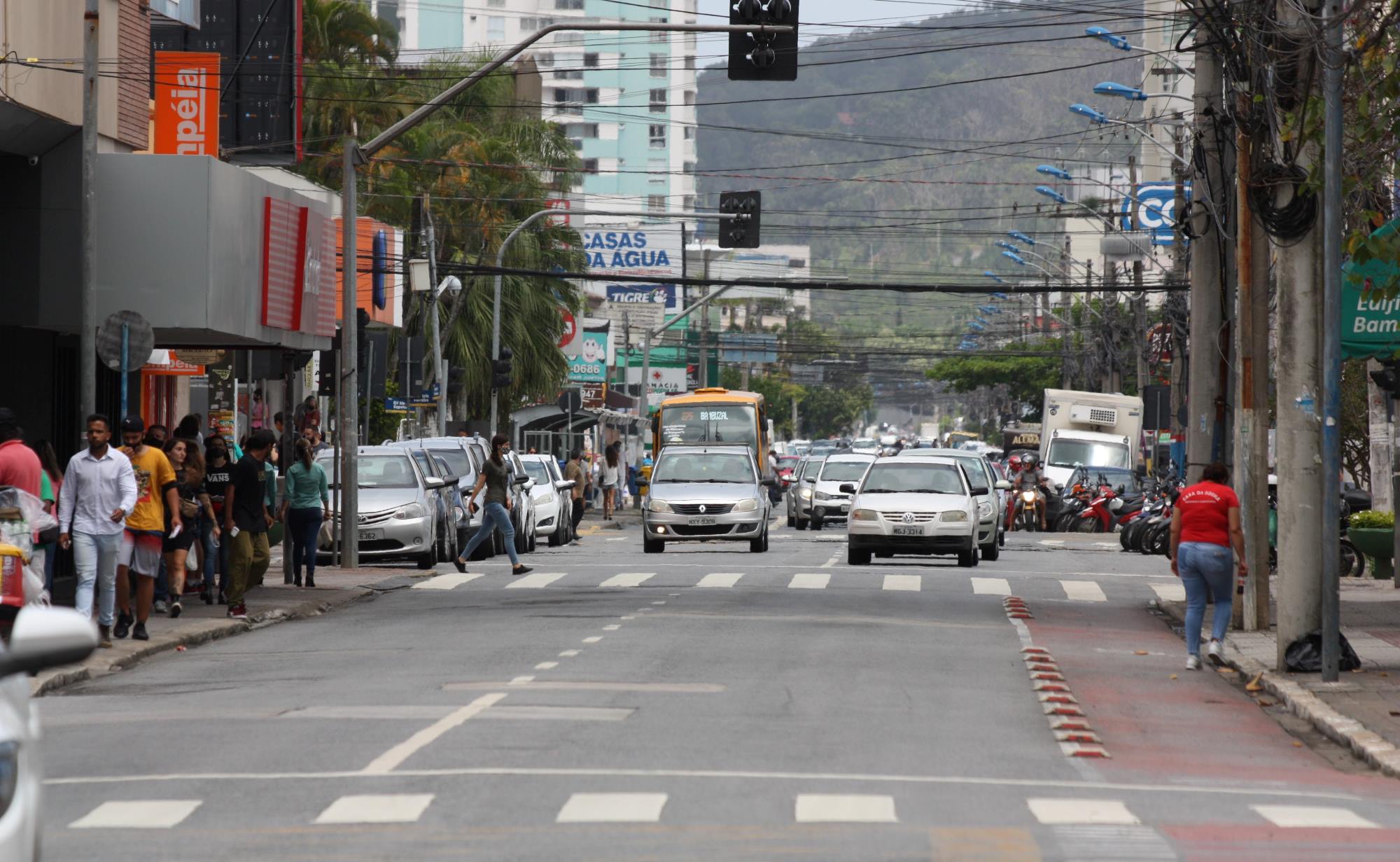 Avenida Sete de Setembro foi uma rua de Itajaí até a década de 1970. Crédito: Secom/Prefeitura de Itajaí