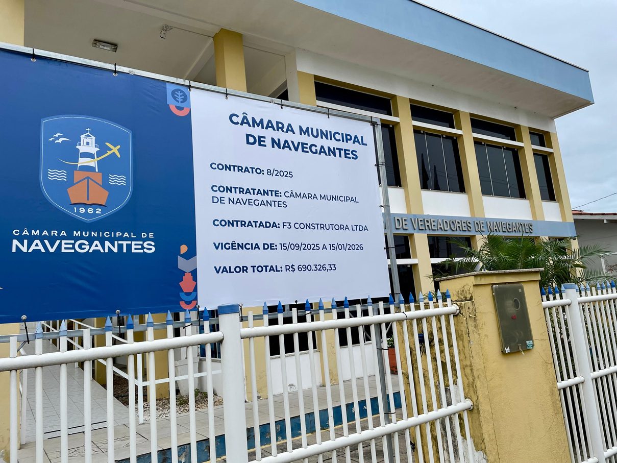 Câmara de Navegantes inicia reforma do prédio
