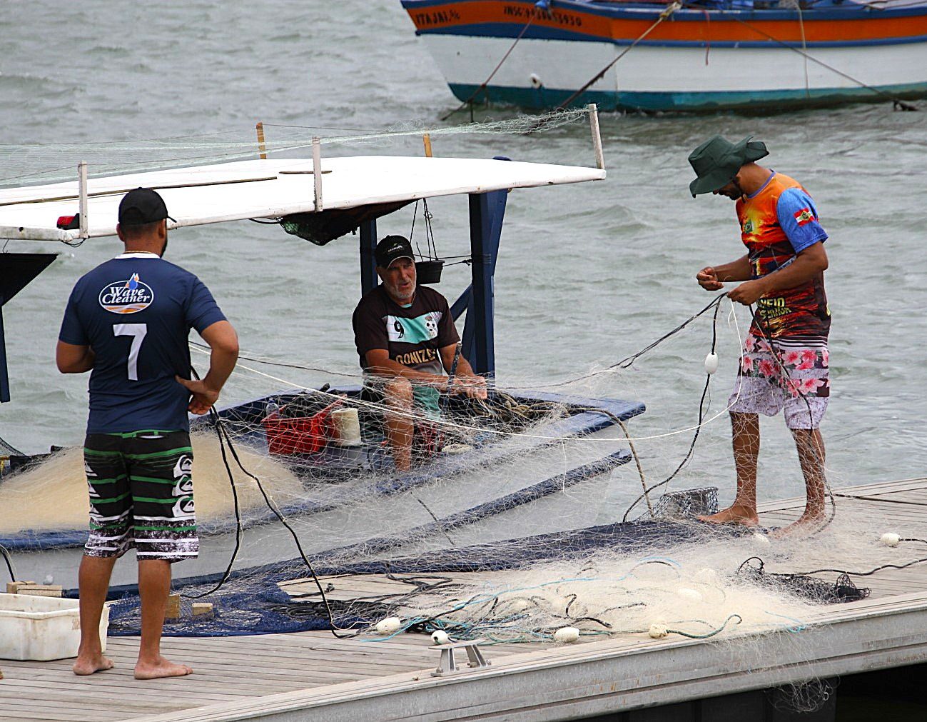 pescadores artesanais de Navegantes