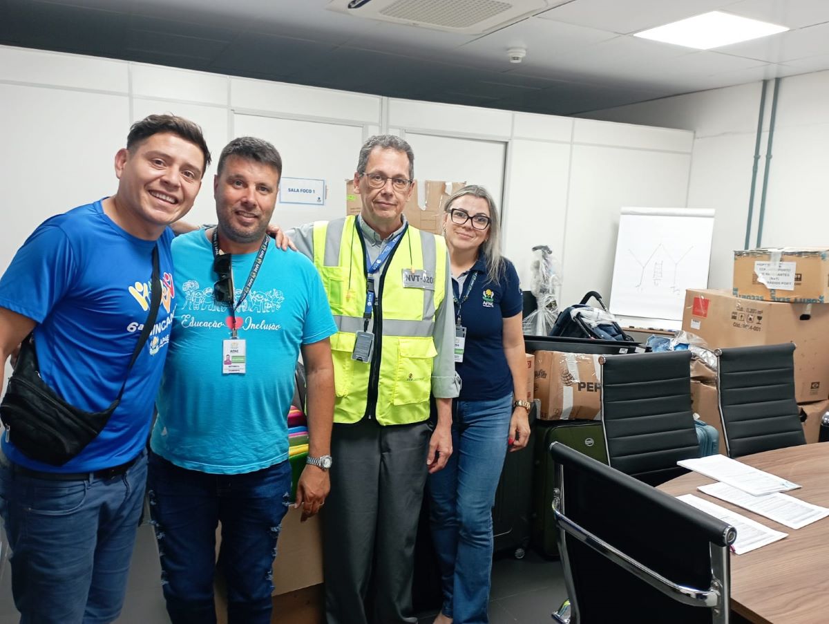 Aeroporto doa itens esquecidos a APAE de Navegantes