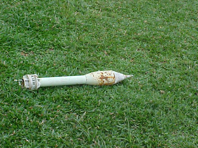 Morteiro foi encontrado com pescador no bairro Gravatá. Crédito: Divulgação