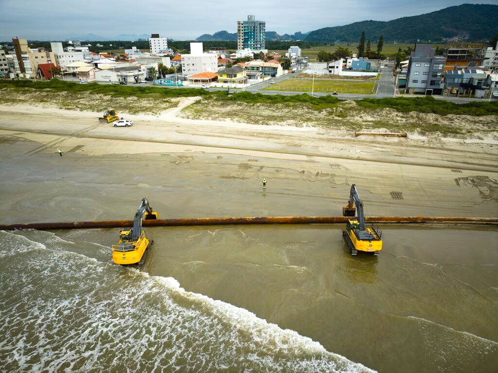 Início das obras de alargamento do Praia do Bairro Gravatá em Navegantes por SECOM