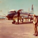 FOTO: Voo da Varig em 1972, dois anos após a transferência do aeroporto de Itajaí para Navegantes. Crédito: Acervo Dagoberto Blaese Junior.