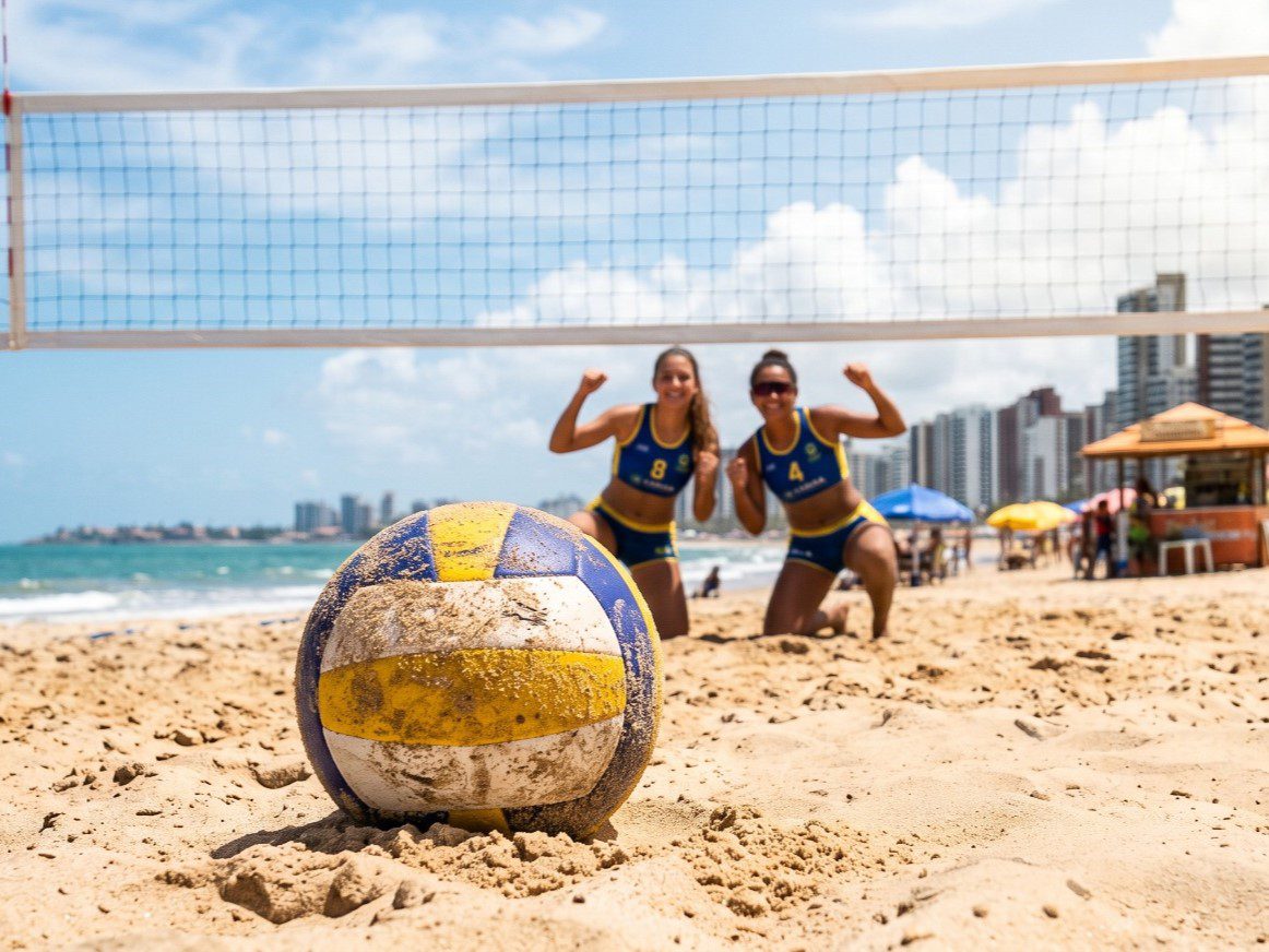 As duplas de vôlei de praia de Navegantes conquistaram resultados expressivos no Campeonato Brasileiro Interclubes Sub-17,